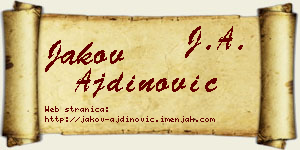 Jakov Ajdinović vizit kartica
